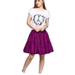 JUICY COUTURE NWT! Fabulous Vintage Dark Orchid Ruffle Skirt Size 0